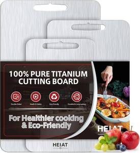 lot 2958 image: Titanium Cutting Board Set of 3, Double-Sided Chopping Boards for Kitchen, Dishwasher Safe