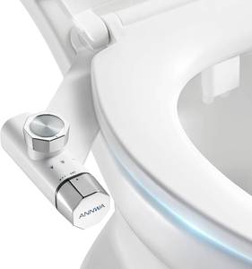 lot 2970 image: Non-Electric Bidet Attachment for Toilet Seat, Daul Clean Nozzles 3 Modes Adjustable Water Pressure Bidet Toilet Seat Attachment with Pressure Controls FemininePosterior Wash (TT17N)