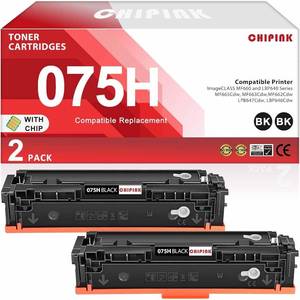 lot 2976 image: 075H Toner Cartridge Black Compatible for Canon 075H Black Toner 075 H CRG075 Ink for Imageclass MF665Cdw MF663Cdw MF662Cdw LBP647Cdw LBP646Cdw MF660 and LBP640 Series Printer (2 Pack)