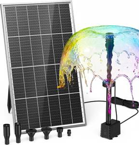 lot 2991 image: AMZtime 20W DIY Solar Fountain with Lights & Built-in 4000mAh Battery  2026 New Solar Water Pump for Bird Baths, Ponds, Gardens, Fish Tanks, and Small Waterfall Features