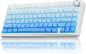 lot 2995 image: AULA F75 Pro Wireless Mechanical Keyboard,75% Hot Swappable Custom Keyboard,RGB Backlit,Pre-lubed Linear Switches,Side Printed PBT Keycaps Mechanical Gaming Keyboards,Gradient Blue