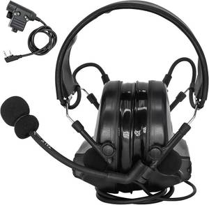 lot 4094 image: Tactical Headset,Sound Pickup Noise Reduction & Ken 2 Pin PTT for Airsoft Activities