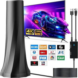 lot 4098 image: 2026 Upgraded TV Antenna for Smart TV, Digital Antenna for Local Channels, 3200 Miles Range TV Antenna Indoor with 360  Signal Strongest Booster, Supports 1080P 4K 8K Reception HD 16.6FTCable