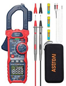 lot 4159 image: AstroAI Inrush Digital Clamp Meter Multimeter 1000A TRMS 6000 Counts, Amp Voltage Tester with VFD, LOZ Mode Measures ACDC Current Voltage Temperature Resistance Capacitance Frequency Continuity NCV - Retail $85.99