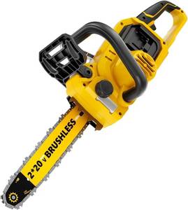 lot 4177 image: 40V 16 Brushless Chainsaw Cordless Compatible With DeWalt 20V MAX  Max 2.0 HP Output, Tool-Free Tensioning, Auto-Oiling, Dual-Speed Control, Instant Chain Brake, BatteryCharger Not Included - Retail $98.99