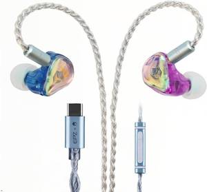 lot 4179 image: EPZ G30 IEM for Gaming Wired Earphones1DD1BA HiFi Music in Ear Monitor 3 Sets Eartips (SML) with Mic Gaming Earbuds Type-C ENC Noise Cancelling EQ Adjustment - Missing magnetic wire