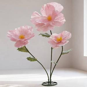 lot 4185 image: Giant Flowers for Decoration with Stand,Oversized Freestanding Gradient Paper Flowers for Wedding Flower Decor,Commercial Display,Photo Studio & Home Decoration,Banquet Party (Pink)