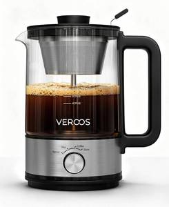 lot 4222 image: Percolator Coffee Pot Electric, 6-Cup,Borosilicate Glass,600W  Double-Layer Stainless Steel Filter Mesh, Boil-dry protection, Auto Mode & Keep-Warm, Detachable Cord,3-in-1 Coffee & Tea Pot