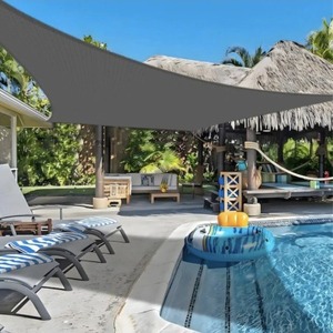 lot 4223 image: ColourTree 12 x 20 Grey Pergola Sun Shade Canopy Replacement Cover UPF50, Commercial Grade 260 GSM Cloth for Outdoor Patio, Garden, Backyard