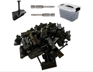 lot 4226 image: 1250pcs Hidden Deck Fasteners for Decking Board,Composite Deck Clips Plastic Hidden Fastners with Metal Screws,Universal Nylon Clips for Composite Decking Cover 600 sq. ft of Deck (1250)