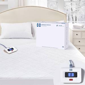 lot 4236 image: Sealy Heated Mattress Pad Full Size with Plush Top Machine Washable 54 75  Coral Fleece Electric Bed Warmer Single Controller with 10 Heat Settings Auto Off 1-12 Hours, Fit Up to 15 Deep Pocket