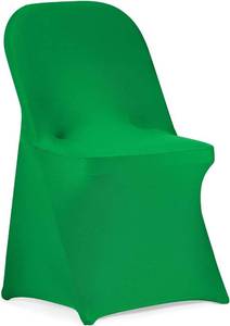lot 4238 image: Peomeise Stretch Spandex Folding Chair Cover for Wedding Party Dining Banquet Event (Emerald,25pcs)