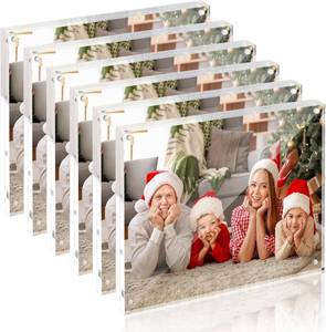 lot 4266 image: SYNTRIFIC 8x10 Acrylic Frames 6 Pack 20mm Thicker Freestanding Lucite Frame  Double Sided Display, Magnetic Picture Frame Clear, Frameless Photo Frames, Desktop for Home Decor, Gift for BirthdayMother - Retail $99.99