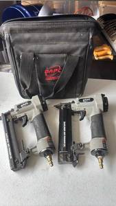 lot 133 image: DAPC 38 Brad Air Nailer and Finish Nailer Set with Carrying Case