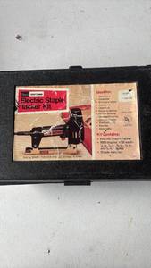 lot 144 image: Sears Craftsman Electric Staple Tacker Kit with 5000 Staples