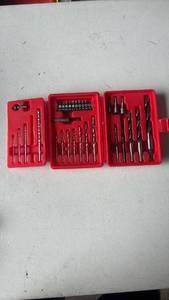lot 151 image: SKIL Drill and Driver Bit Set Multi-Piece Red Case