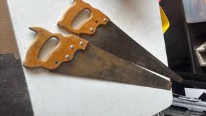 lot 176 image: 2 Hand Saws with Wooden Handles