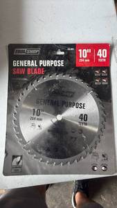 lot 194 image: Tool Shop General Purpose Carbide Tipped Saw Blade 10 inch 40 Teeth 252-6645