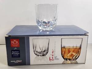 lot 140 image: RCR Cristalleria Italiana Boccheri 6-Piece Glassware Set 13 oz