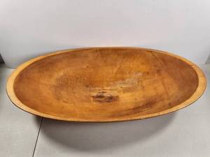 lot 176 image: Thurmaier Wooden Oval Serving Bowl 21 Inches