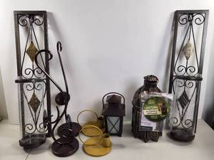 lot 183 image: Glow IndoorOutdoor Lantern with Flameless LED Tealight Lot