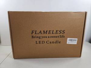 lot 187 image: FLAMELESS LED Candle Set 9-Pack Cream Color