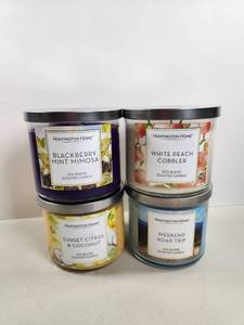 lot 188 image: Huntington Home Soy Blend Scented Candles Set of 4
