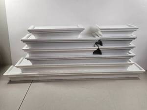 lot 195 image: White Rectangular Floating Shelves