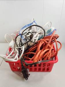 lot 245 image: Lot of Extension Cords and Power Cables Multiple Lengths