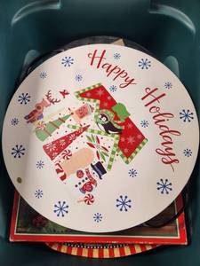 lot 273 image: Holiday Decorative Lot Platters LED Lights and More