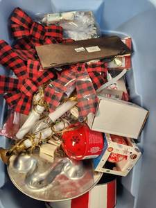 lot 284 image: Christmas Bundle Decorations Cup Cake Pans And More Big Bundle&nbsp
