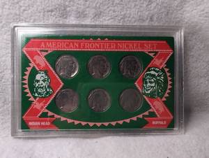 lot 2403 image: United States Mint American Frontier Nickel Set 6 Coins Buffalo Indian Head