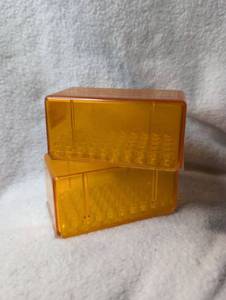 lot 2500 image: Omaha CCI 50 Cartridge Reloading Box Yellow Plastic Storage - 2 ct