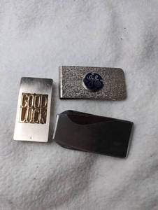 lot 2509 image: GE General Electric 3-Piece Money Clip Lot GOOD LUCK  Utility Knife Money Clip&nbsp