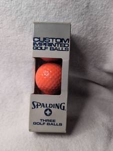 lot 2519 image: Spalding Custom Imprinted Golf Balls 3-Ball