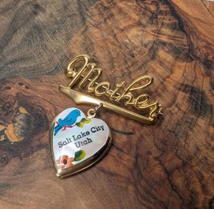 lot 3011 image: Mother Charm Bracelet with Salt Lake City Utah Heart Locket