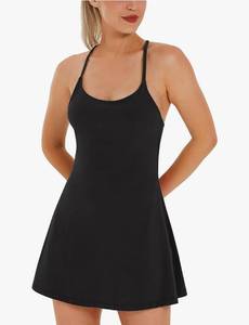 lot 19058 image: Womens Tennis Dress, Athletic Dress with Built-in Bra & Shorts Pockets Summer Dresses for Women Golf Outfits for Workout -Med - Retail $28