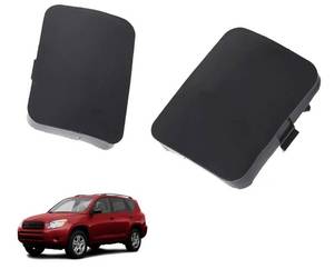 lot 19072 image: 2PCS Front Bumper Tow Hook Bracket Cover Cap Left Right Replacement for 2006-2007 RAV4 53286-42931 53285-42930