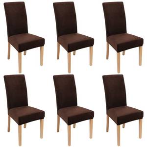 lot 19091 image: Smiry Velvet Stretch Dining Chair Covers, Parsons Chair Slipcovers Set of 6 - Retail $49