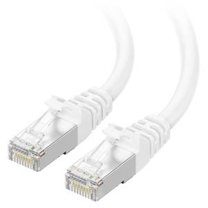 lot 7605 image: Cable Matters 10Gbps Snagless Shielded Cat 6A Ethernet Cable, 7ft, White