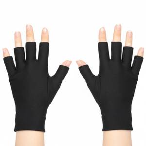 lot 7627 image: Cotton Moisturizing Gloves, 5 Pairs Fingerless Gloves Women Man Cut 5 Fingertips Touchscreen Friendly Soft and Comfortable Cotton Glove for Dry Hands Sleeping Hand Spa Treatment, Breathable Black