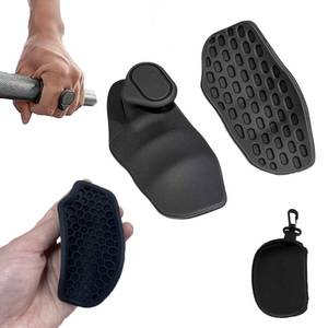 lot 7660 image: Weight Lifting Gloves for Men Women, Anti-Slip Rubber Workout Grips, Breathable Fingerless Design, Sweat - Free Hand Protection, for Weight Lifting, Pull-Ups, Gym Training and Exercise (Pair)