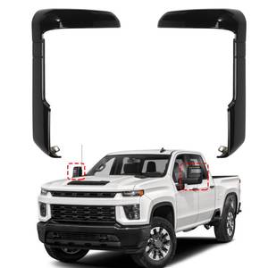 lot 8105 image: Black Tow Mirror Cover Fits Silverado Sierra 2500HD 3500HD 20-23 - Retail $34