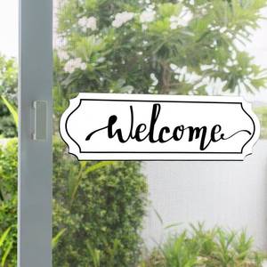 lot 8131 image: Konohan 2 Pcs Welcome Sign Screen Magnets Large Size Home Welcome Decor Double Sided Screen Door Magnet for Window Door Decoration and Signs (White Style)