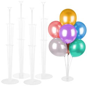 lot 8138 image: Voircoloria Balloon Stand Kits Table Centerpieces Party Decorations, 4 Sets