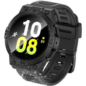 lot 8141 image: Goton 3 in 1 Case with Band for Samsung Galaxy Watch 54 44mm, Black - Retail $20