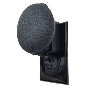lot 8147 image: Dot Genie Premium Google Home Mini Outlet Mount  Fits 1st Gen (2017)  No Cord Wrapping  Black