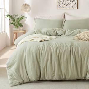 MILDLY Duvet Cover King Ultra Soft Comforter Cover Set 3pcs, Mist Sage - Retail: $40