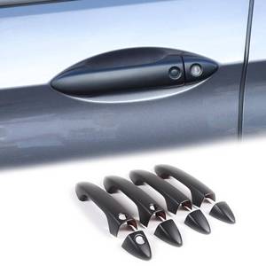 lot 8163 image: HIRUFAIT Exterior Door Handle Cover Trim for Honda Pilot 2016-2022  Honda Ridgeline 2017-2024, 4PCS Car Outside Door Handle Protector Accessories ABS Material (Matt Black) - Retail $22