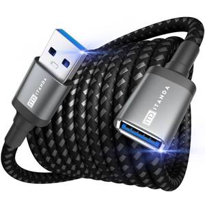 lot 8165 image: ITD ITANDA 10FT USB Extension Cable USB 3.0 Extension Cord Type A Male to Female5Gbps Data Transfer for Keyboard, Mouse, Playstation, Xbox, Flash Drive, Printer, Camera and More